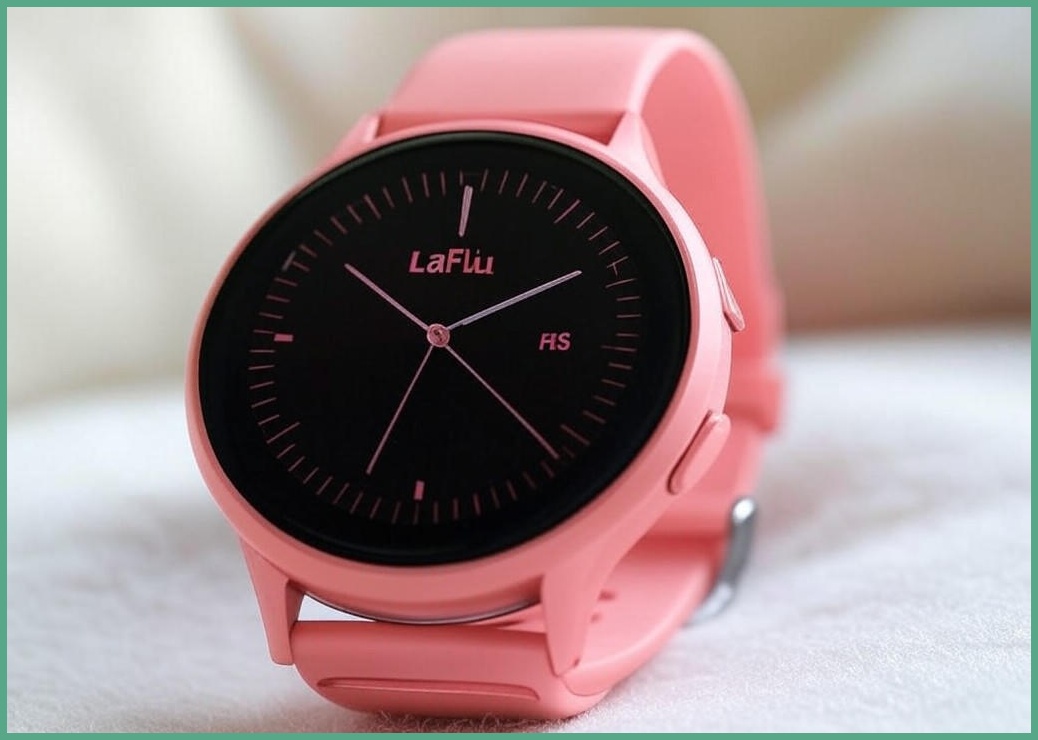 라플루 웨어러블 블루투스 통화 스마트워치 RS-05, 핑크, 46mm, 블루투스