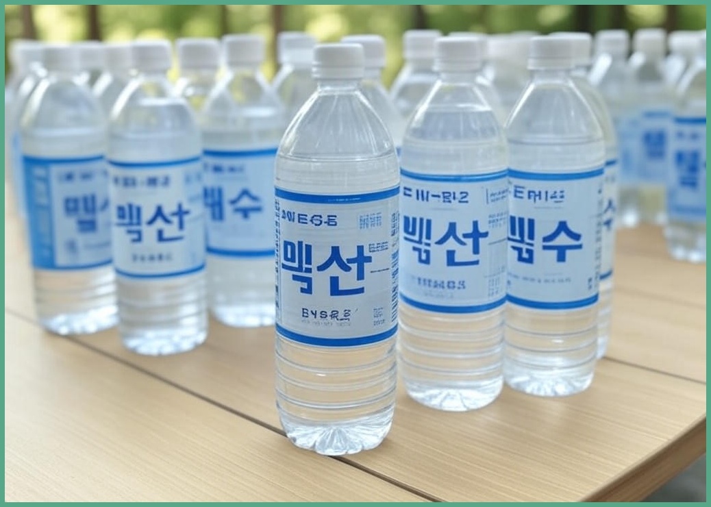 백산수 생수 무라벨, 2L, 12개 - 이미지 1