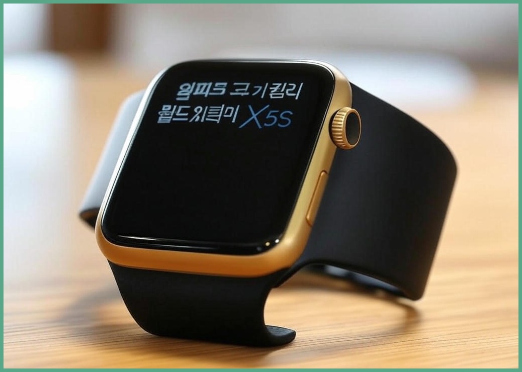 와피크 통화가능 블루투스 스마트워치 X5S 1.91인치 대화면 한글판, 골드, 4.8cm, GPS + 블루투스